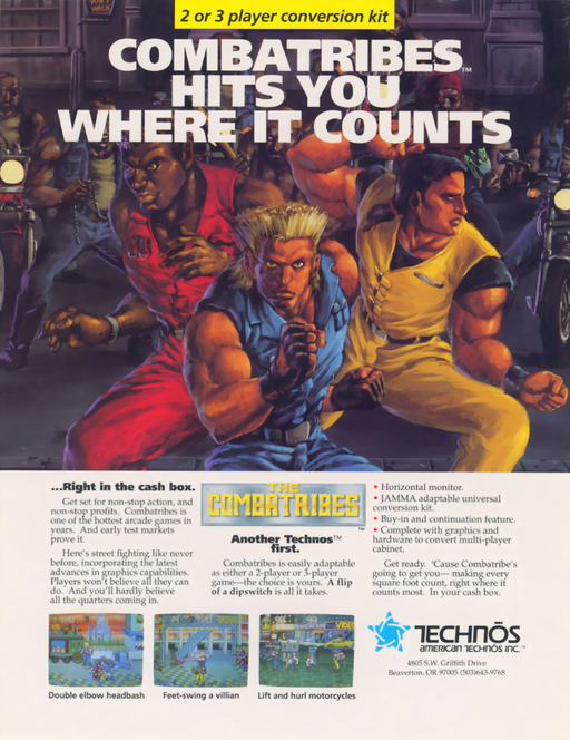 The Combatribes (US, rev 2, set 2) Arcade Game Cover